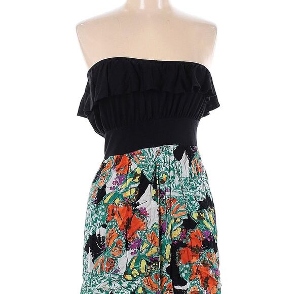 Derek Heart Strapless Floral Ruffle Tube Top – Women's Size Large - Picture 2 of 6